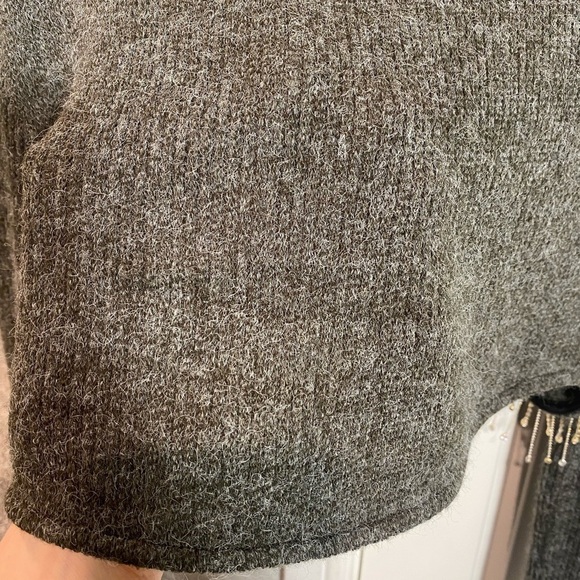 Zara Dark Gray Jewel Crystal Fringe sweater - Picture 12 of 14